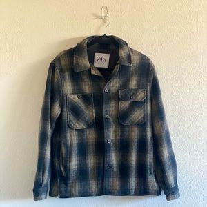 Mens Blue, Gray Flannel Jacket